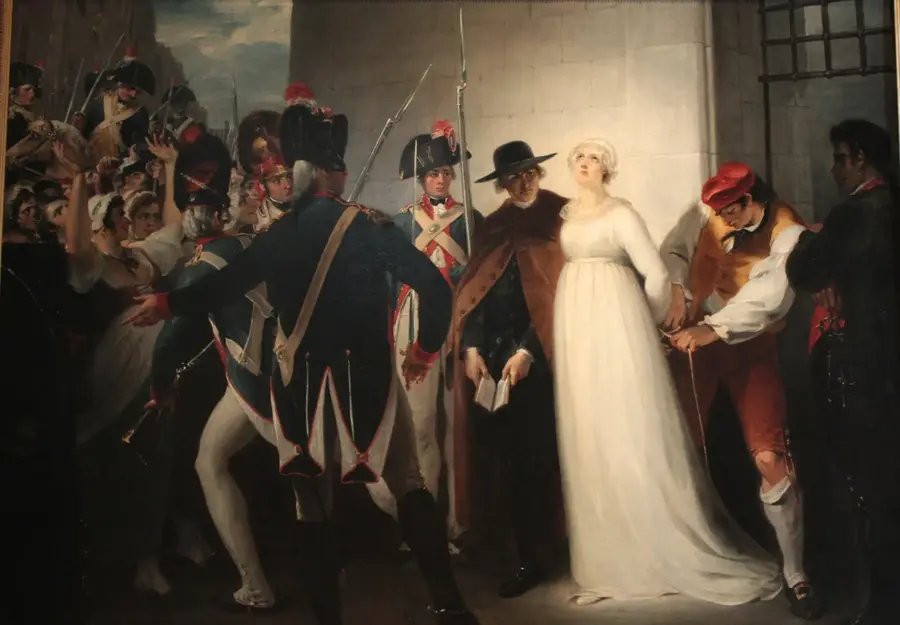 Marie-Antoinette quittant la Conciergerie, tableau de William Hamilton